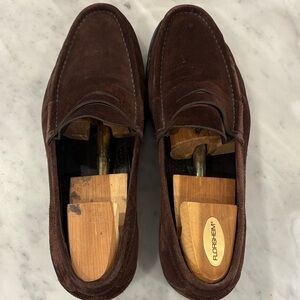 Prada chocolate brown penny loafers